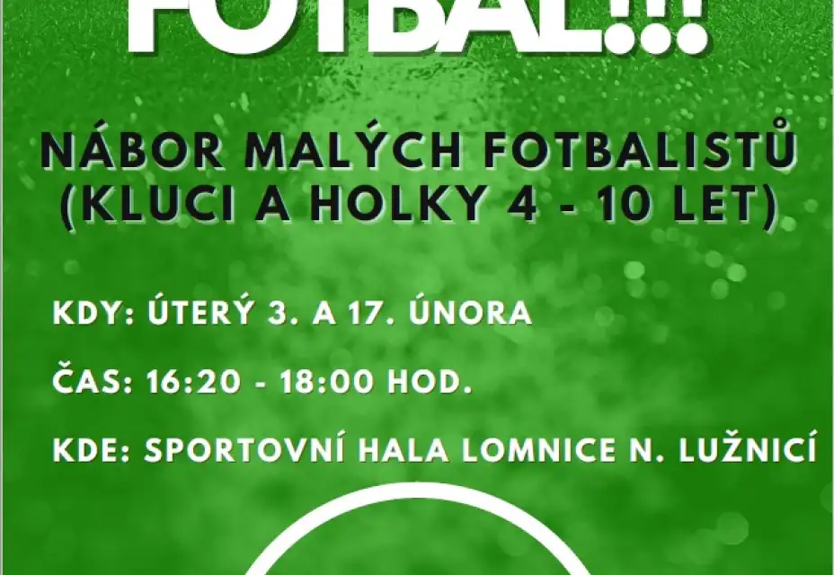 Nábor fotbalistek a fotbalistů 2026